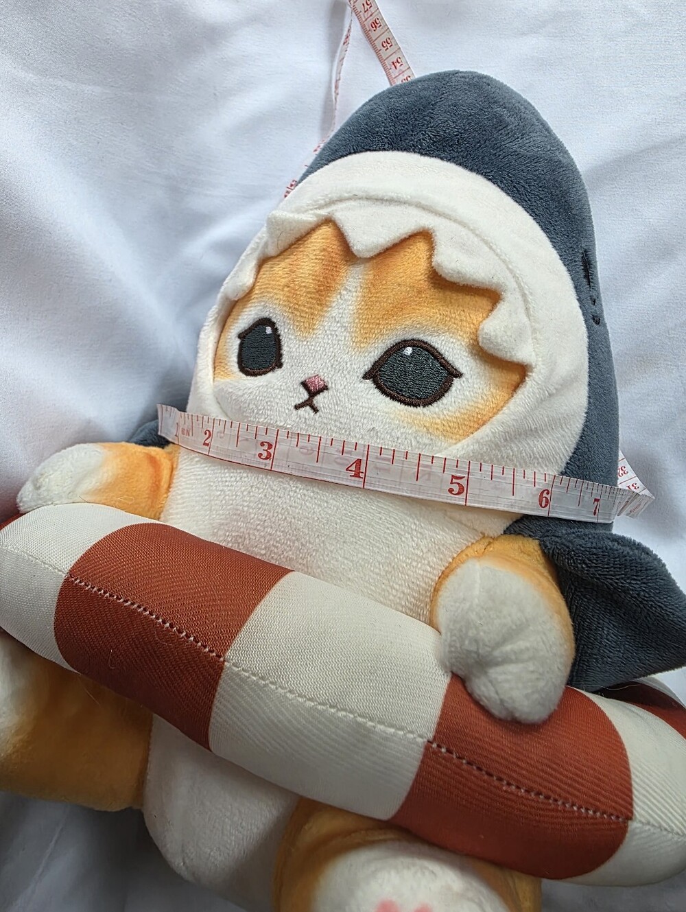 Mofusand Shark Cat Plush 12" Stuffed Animal Life Preserver Kawaii Cute - Picture 6 of 7